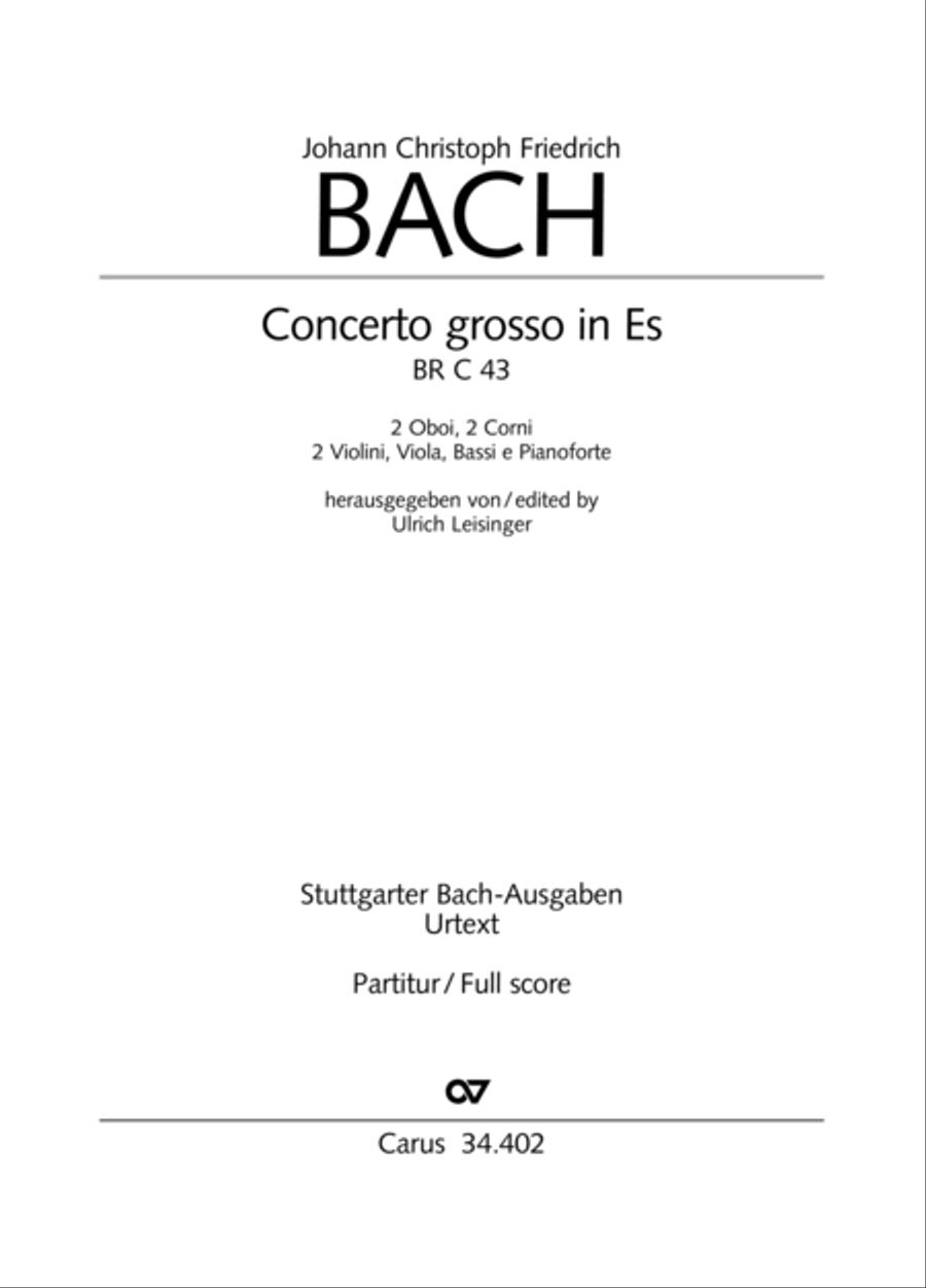 Concerto grosso for cembalo or piano Horn scores gallery preview page 2