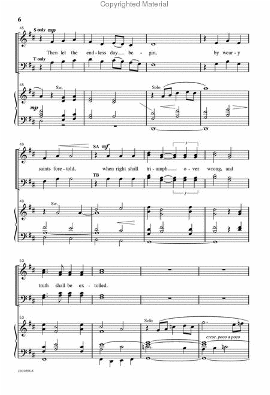 The King Shall Come The King Shall Come 4-Part scores gallery preview page 6