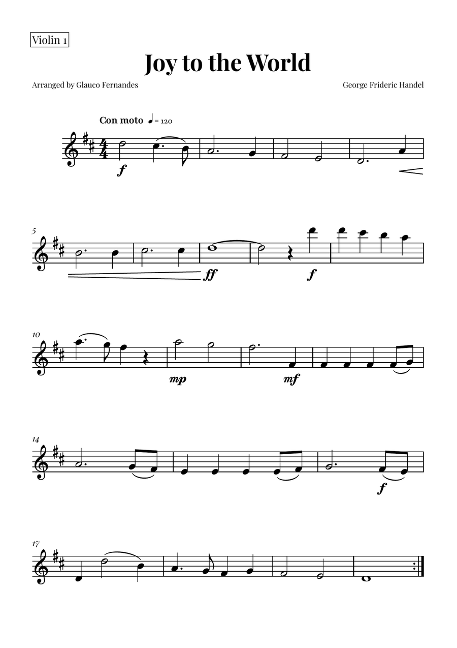 Joy to the World | STUNNING Arrangement String Orchestra scores gallery preview page 3