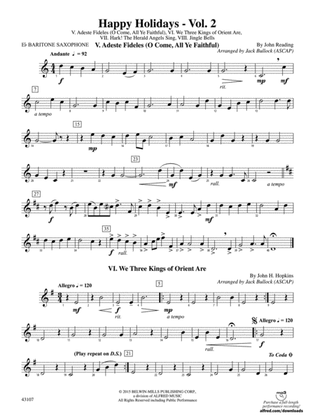 Happy Holidays---Vol. 2: E-flat Baritone Saxophone