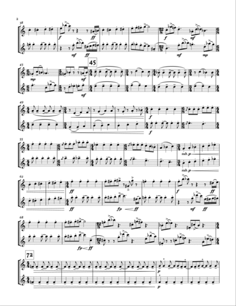 Joyride-Clarinet and Alto Sax Version Woodwind Duet scores gallery preview page 6
