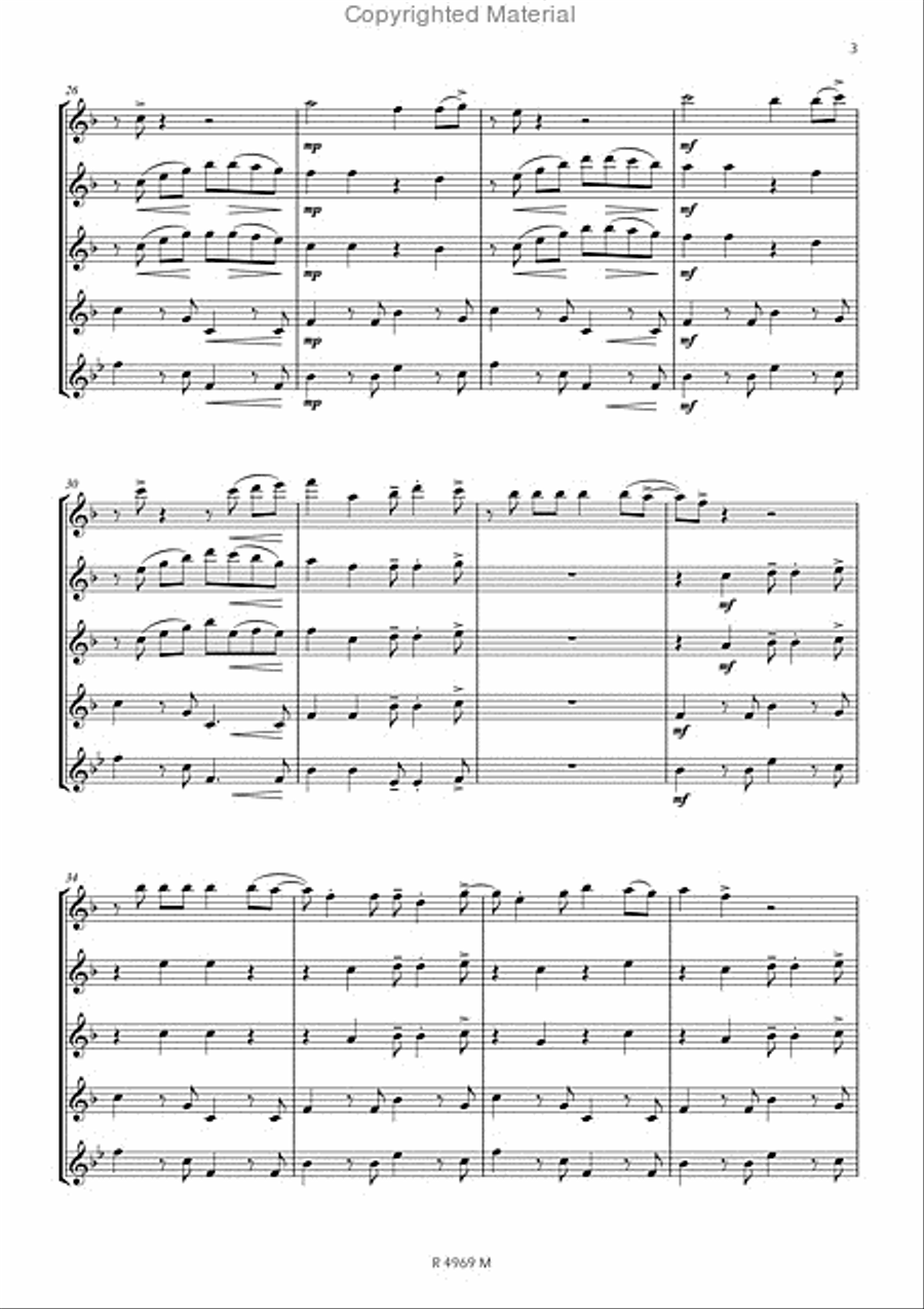 La Bamba, 4 flûtes Flute scores gallery preview page 4