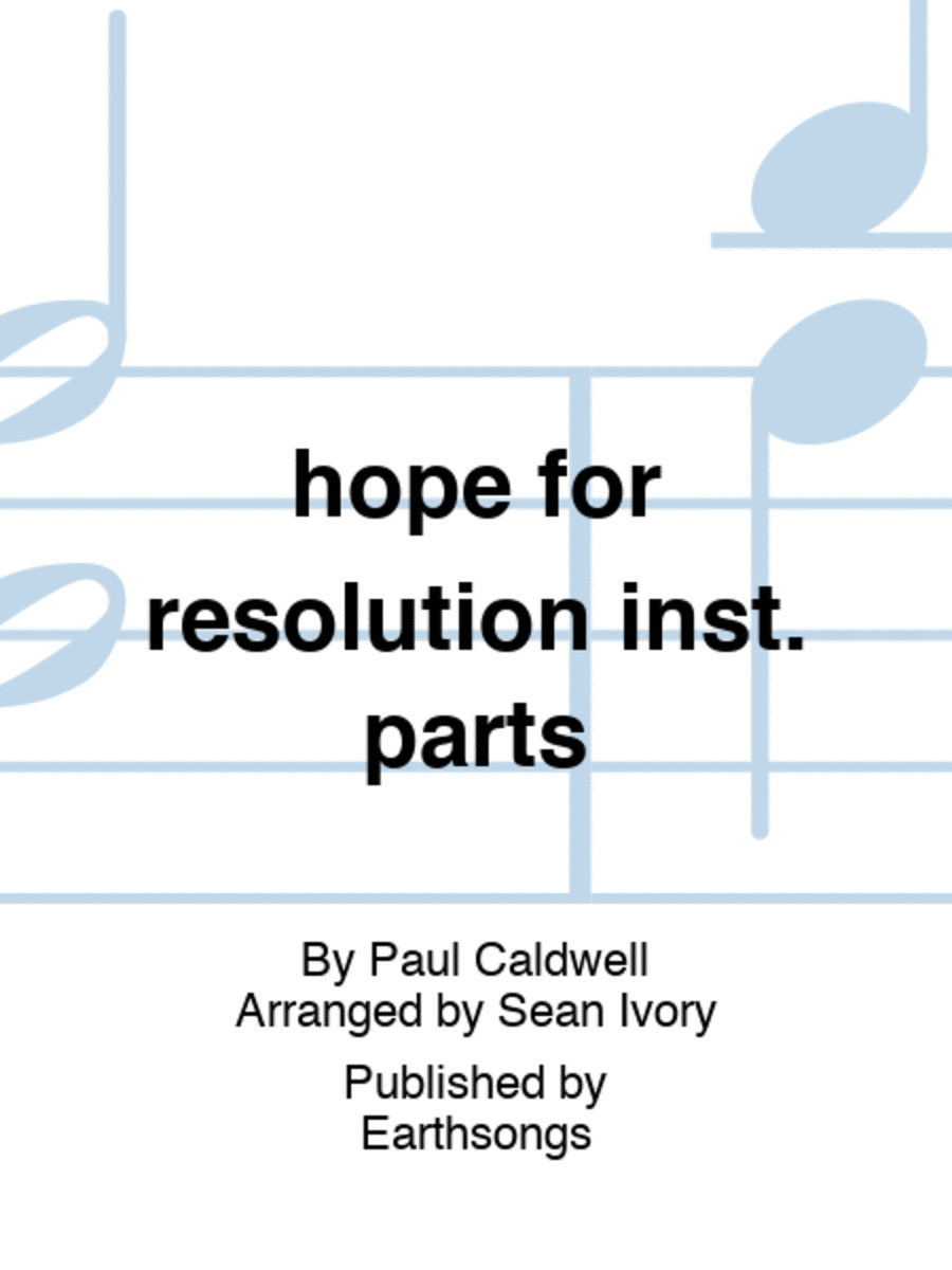 hope for resolution inst. parts Set of Parts scores gallery preview page 1