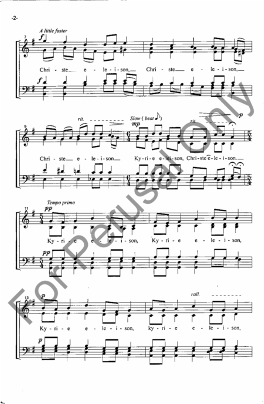 Kyrie Eleison Kyrie Eleison 4-Part scores gallery preview page 3