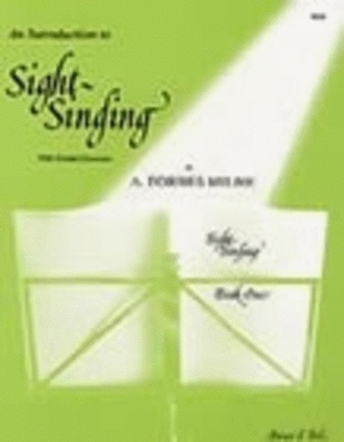 Book cover for Introduction To Sight Singing Book 1