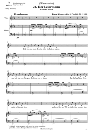 Book cover for Der Leiermann, Op. 89 No. 24 (G minor)