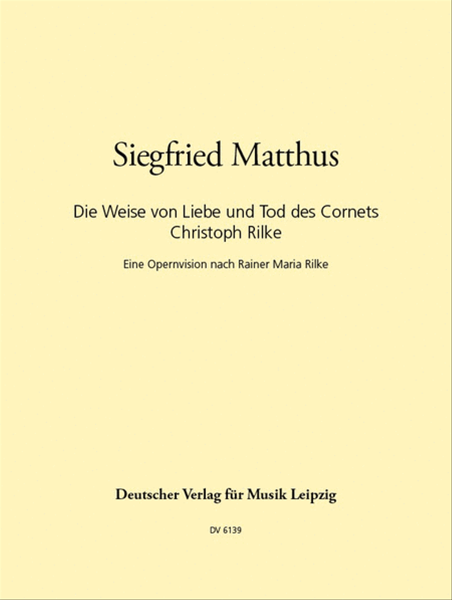 Die Weise von Liebe und Tod des Cornets Christoph Rilke 4-Part scores gallery preview page 1