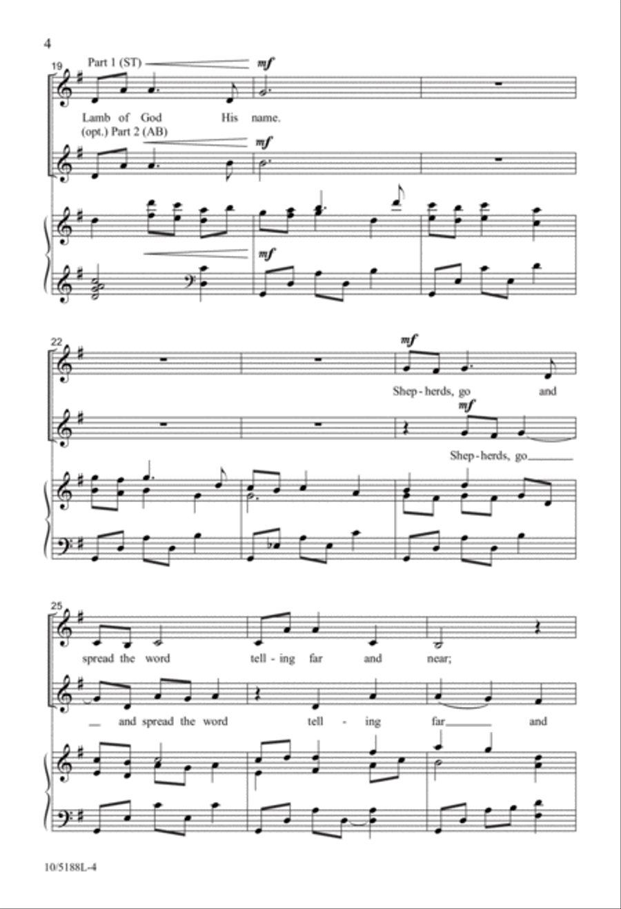 Shepherd Song Shepherd Song Unison Choir scores gallery preview page 4