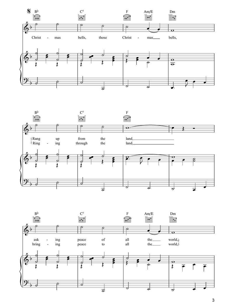 Snoopy's Christmas Snoopy's Christmas Piano, Vocal, Guitar scores gallery preview page 3