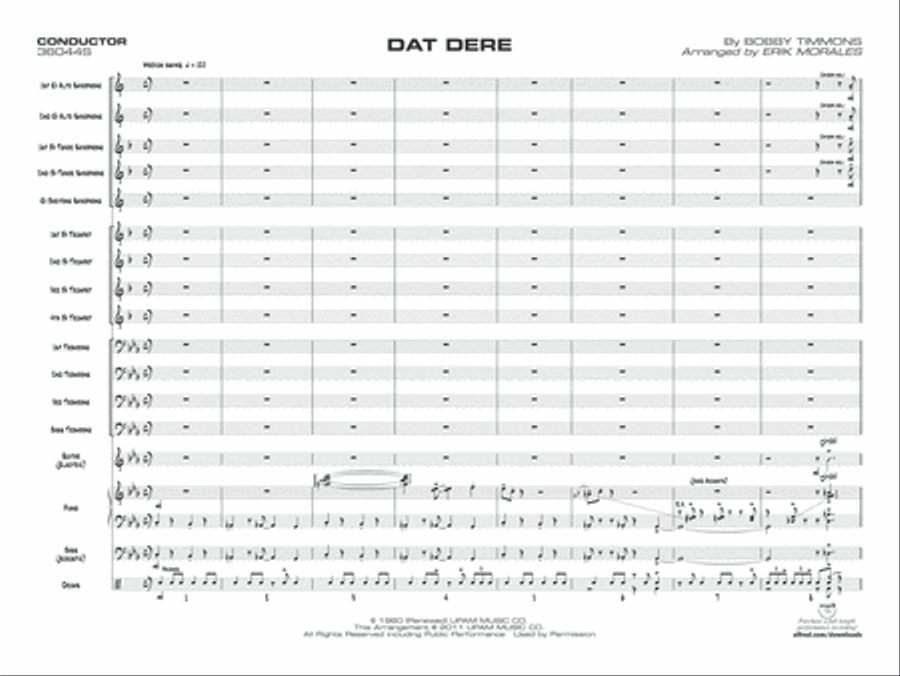 Dat Dere Dat Dere Jazz Ensemble scores gallery preview page 2