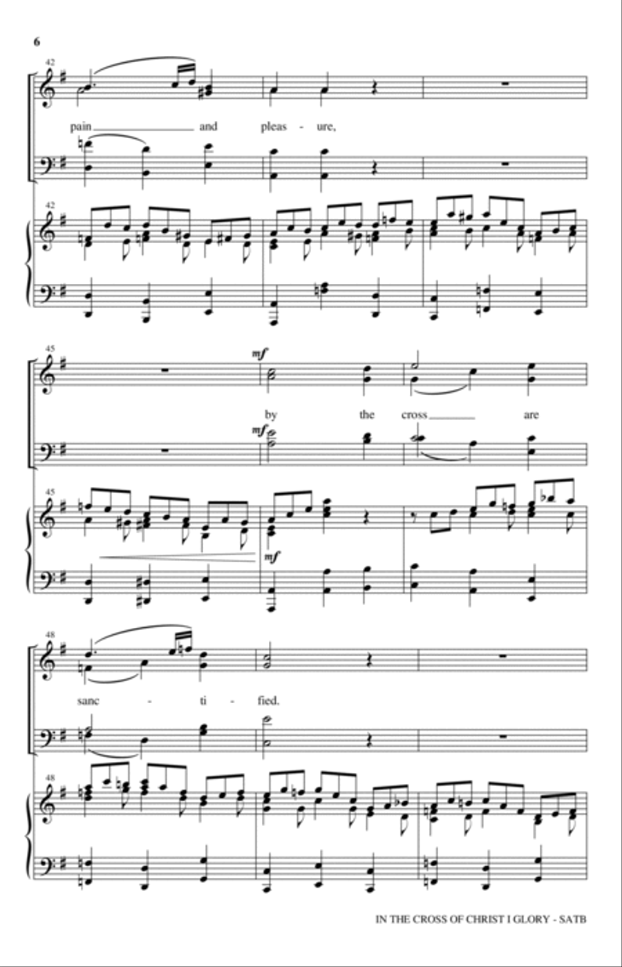 In The Cross Of Christ I Glory 4-Part scores gallery preview page 5