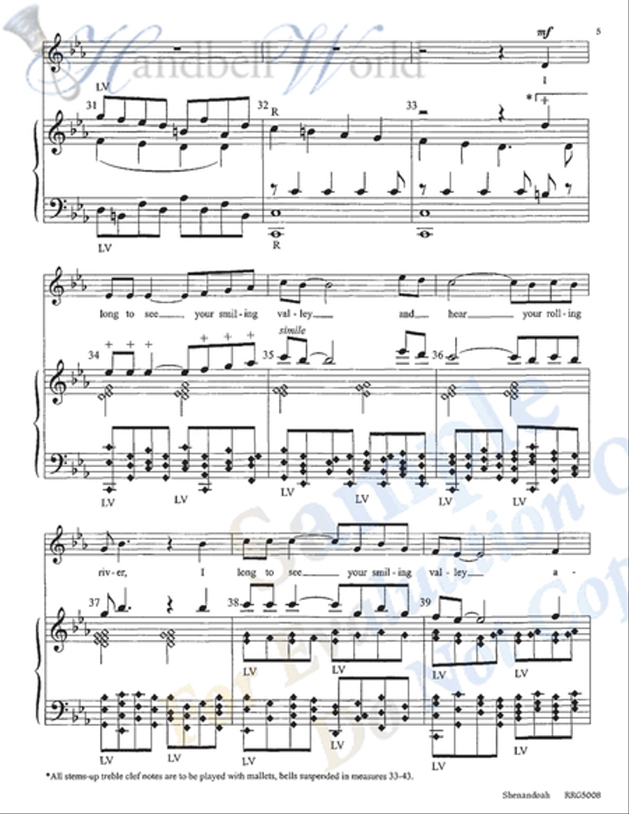 Shenandoah Handbell Choir scores gallery preview page 4