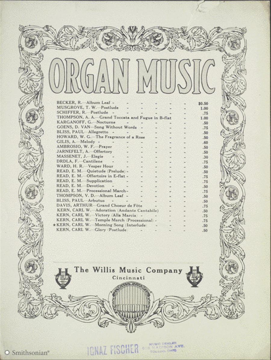 Morning Song Morning Song Organ Solo scores gallery preview page 1