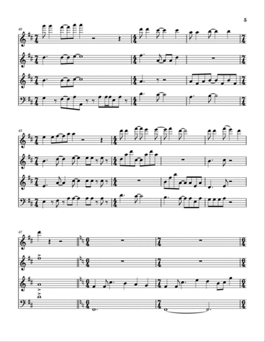 Freewill Freewill Woodwind Quartet scores gallery preview page 6
