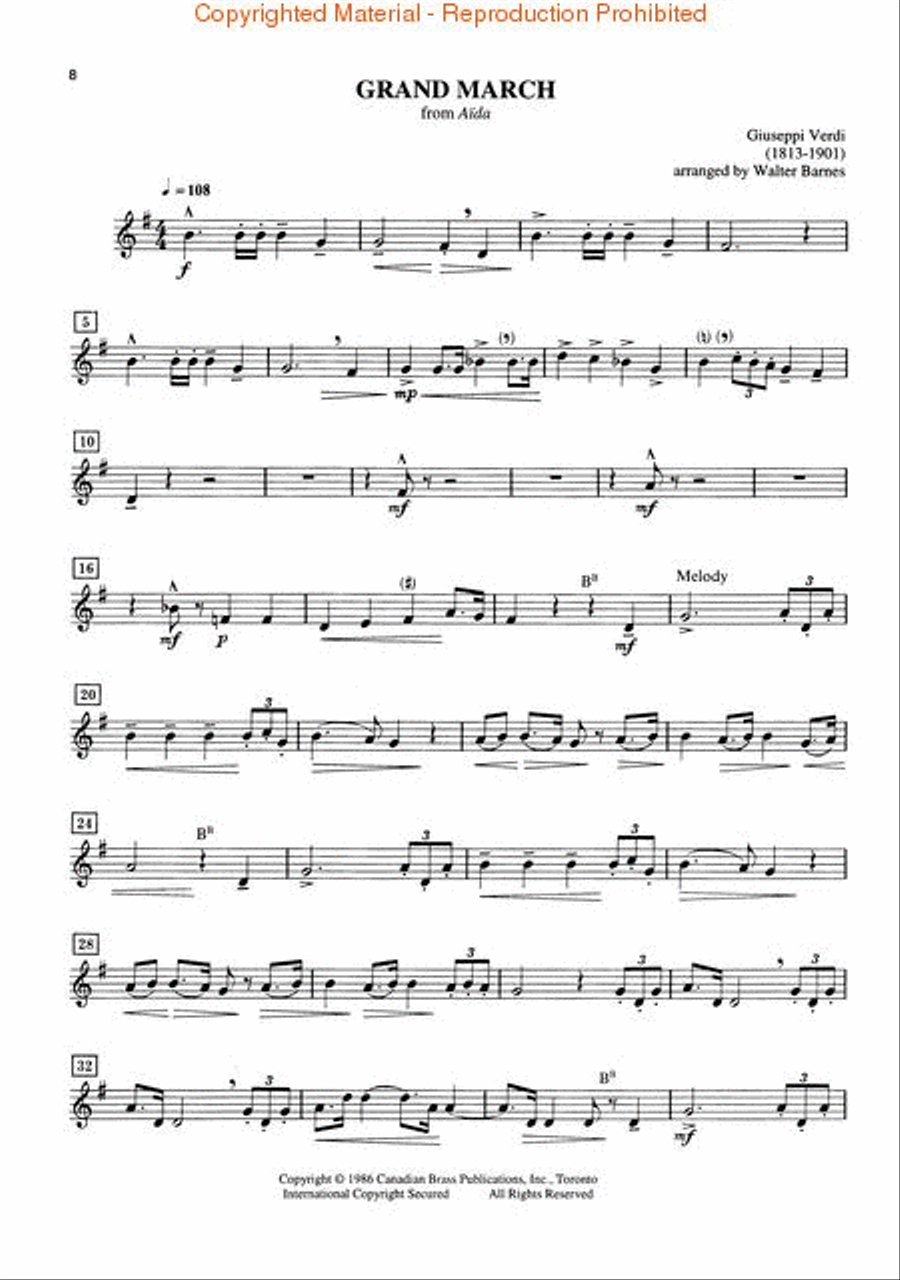 Play Along with The Canadian Brass – Trumpet 2 Brass Quintet scores gallery preview page 3