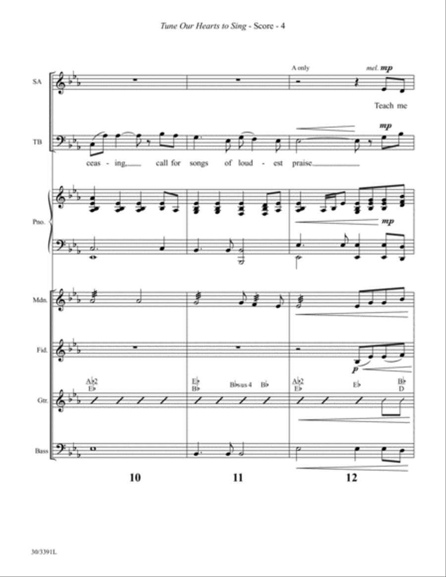 Tune Our Hearts to Sing - Instrumental Ensemble Score and Parts Choir scores gallery preview page 7