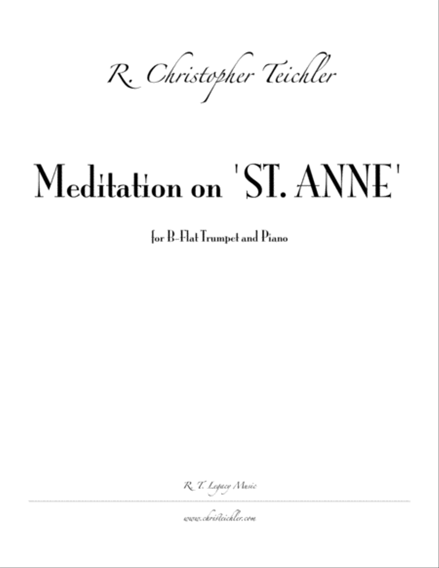 Meditation on ST. ANNE Meditation on ST. ANNE Trumpet Solo scores gallery preview page 1