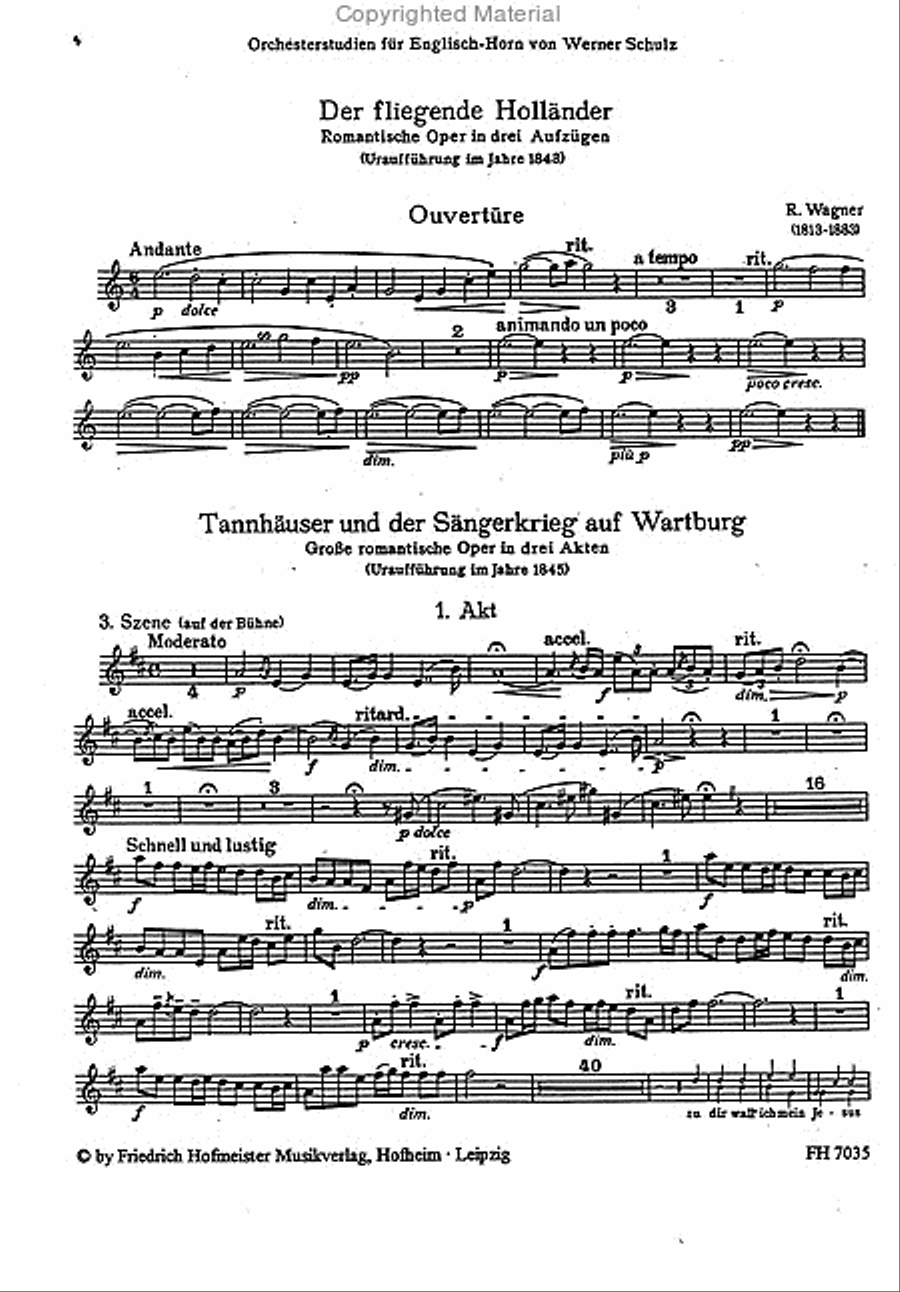 Orchesterstudien für Englisch Horn Orchestra scores gallery preview page 2