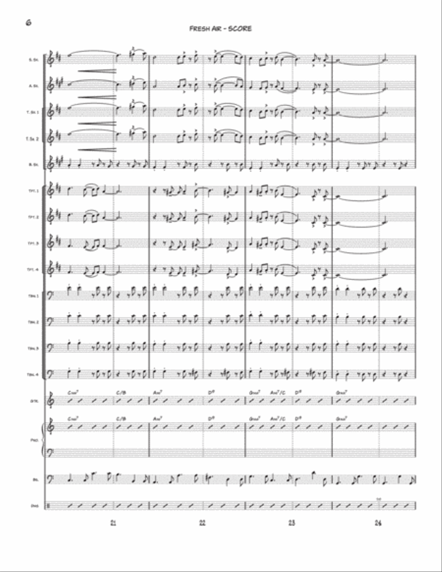 Fresh Air Fresh Air Jazz Ensemble scores gallery preview page 6