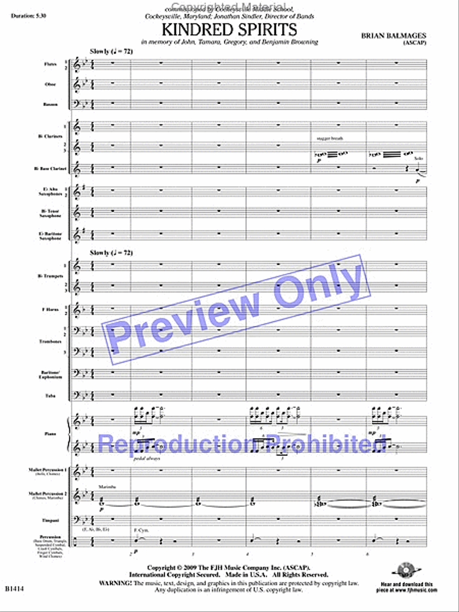 Kindred Spirits Concert Band scores gallery preview page 2