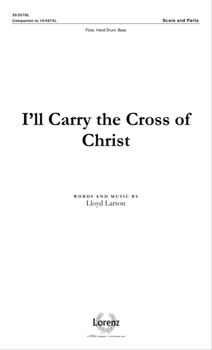 I'll Carry the Cross of Christ - Instrumental Ensemble Score and Parts Choir scores gallery preview page 2