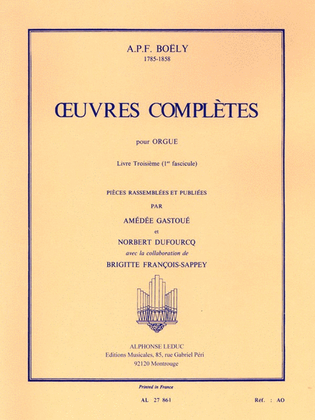 Book cover for Complete Works For Organ (3)