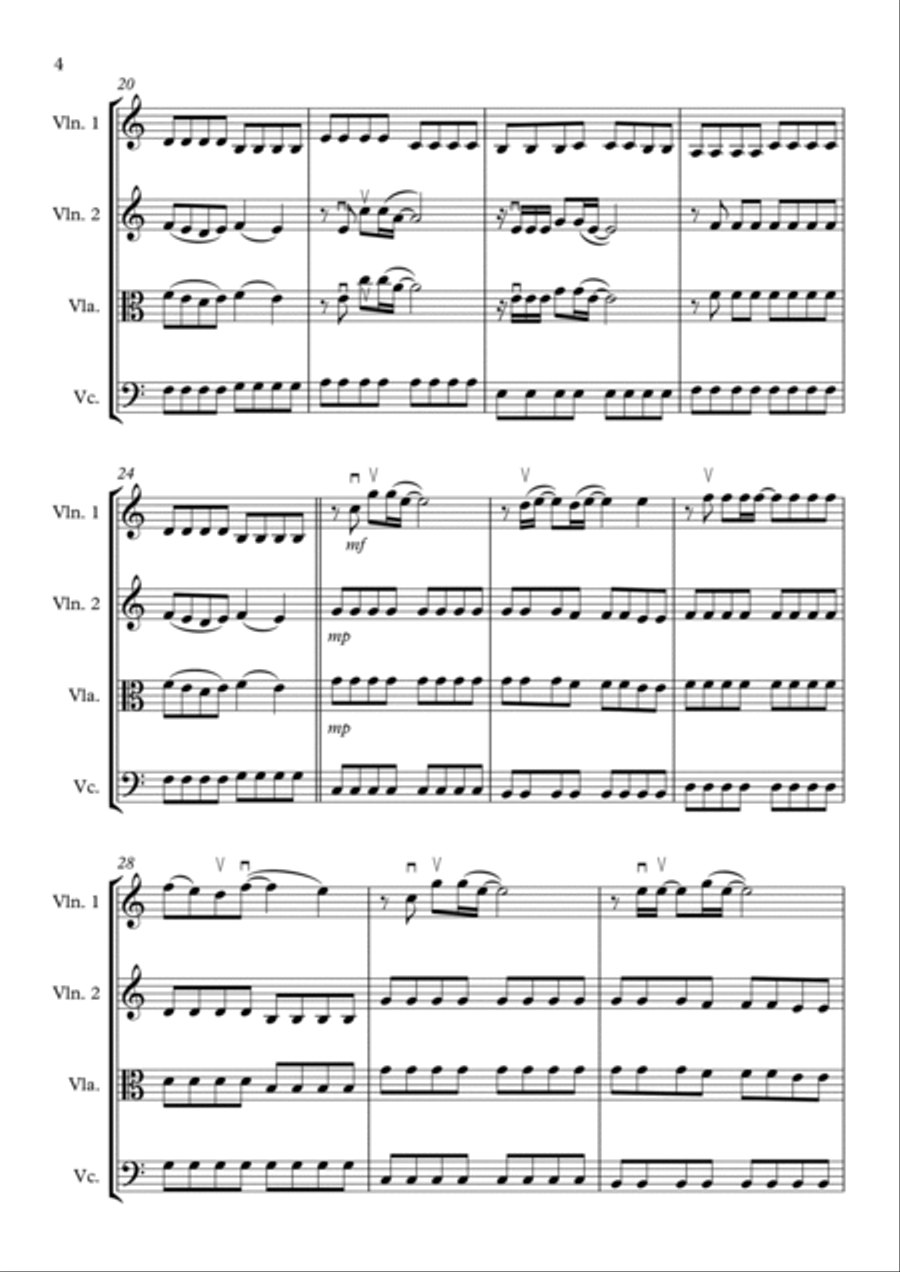Somewhere Only We Know String Trio scores gallery preview page 4