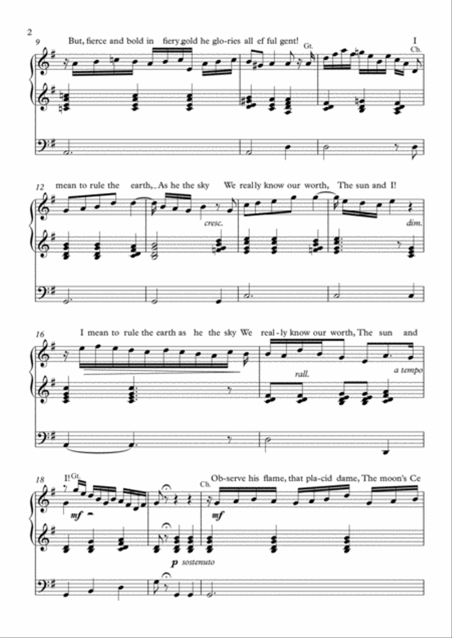 The Sun, Whose Rays are All Ablaze (Act II - The Mikado) Organ Solo scores gallery preview page 2