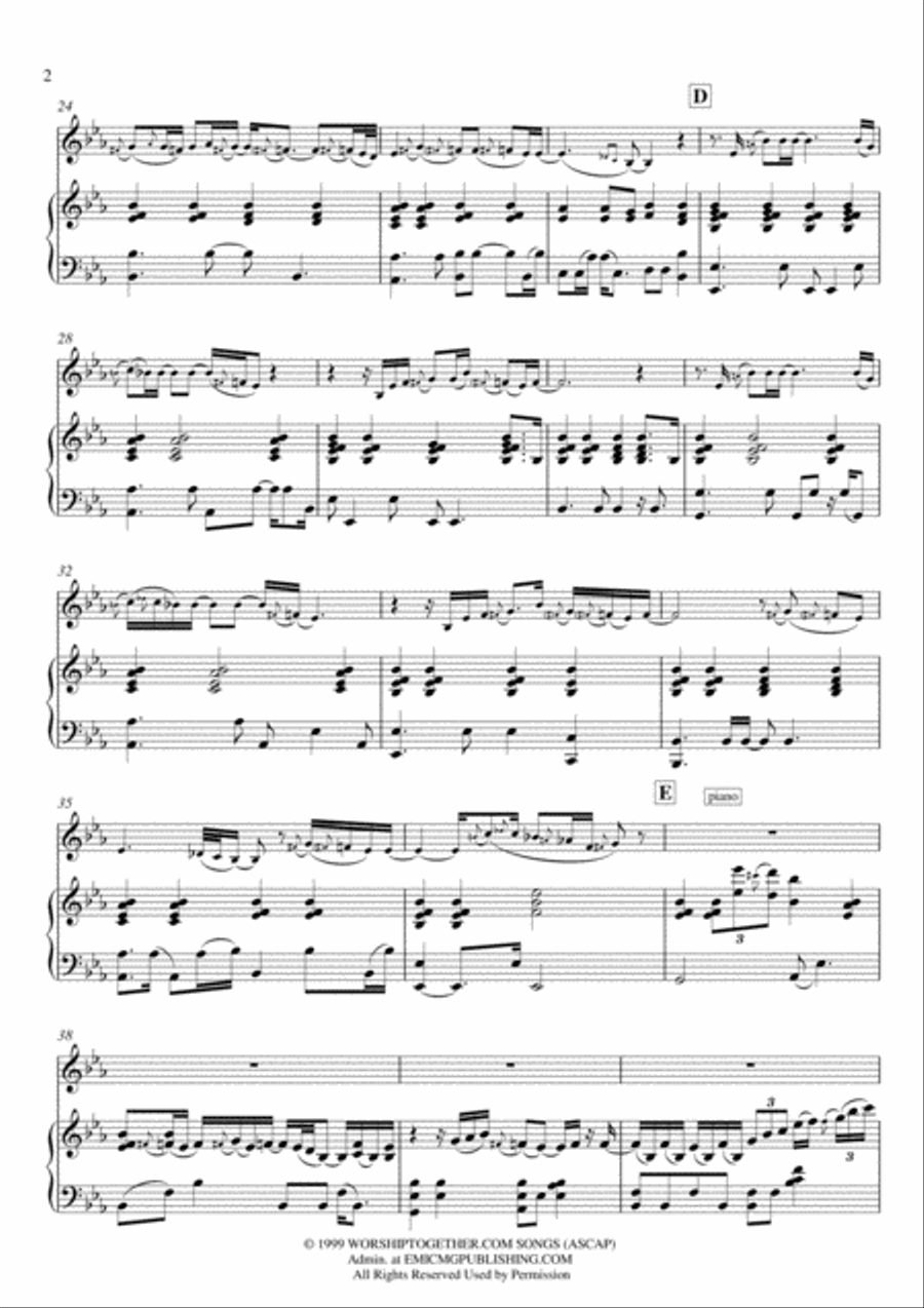 You Are My King (amazing Love) Violin Solo scores gallery preview page 2