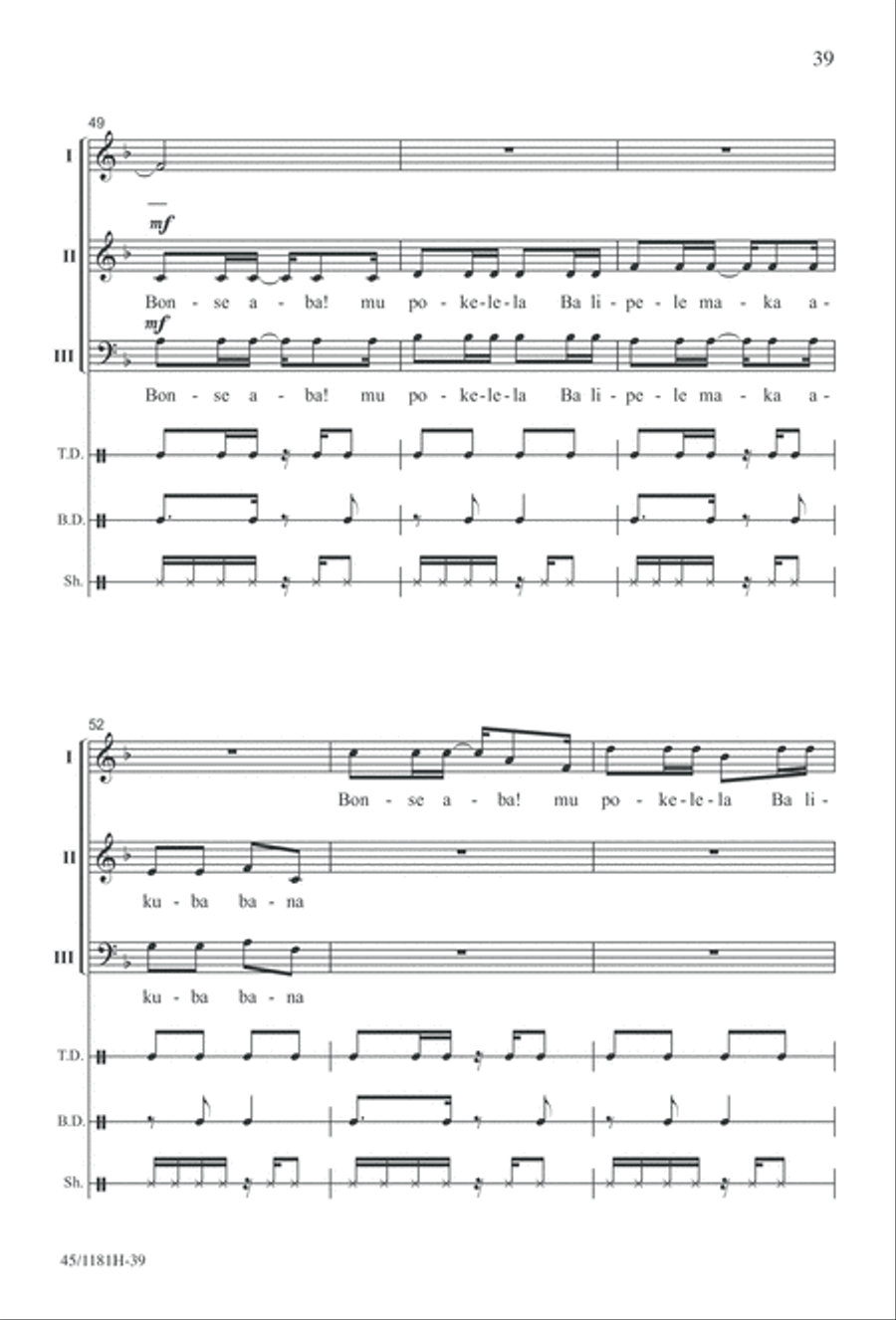 Contemporary Choral Classics 3-Part scores gallery preview page 39