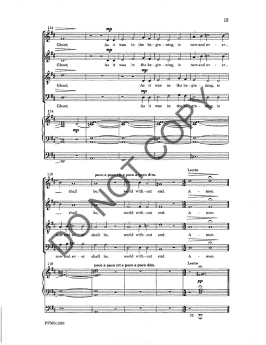 Magnificat and Nunc dimittis 4-Part scores gallery preview page 17