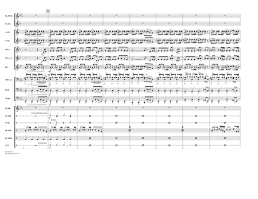 Fat Bottomed Girls - Conductor Score (Full Score) Marching Band scores gallery preview page 3