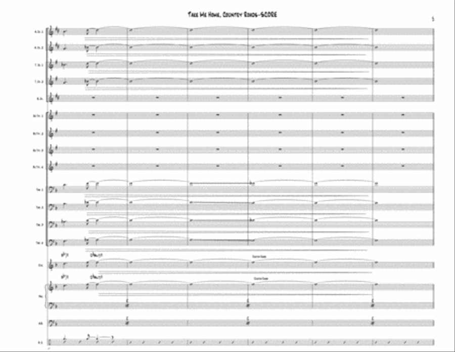 Take Me Home, Country Roads Jazz Ensemble scores gallery preview page 5