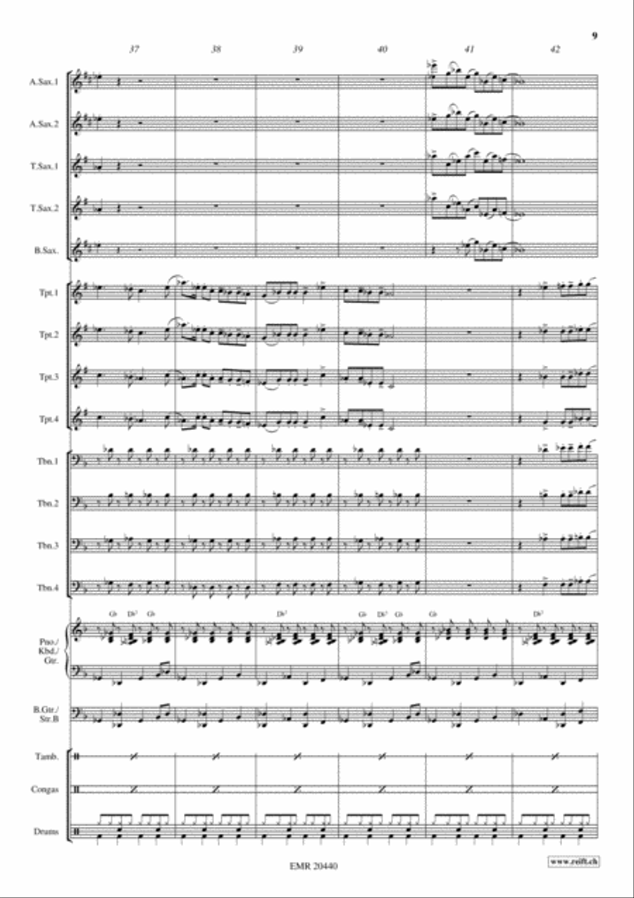 Folksongs From Germany Big Band scores gallery preview page 10