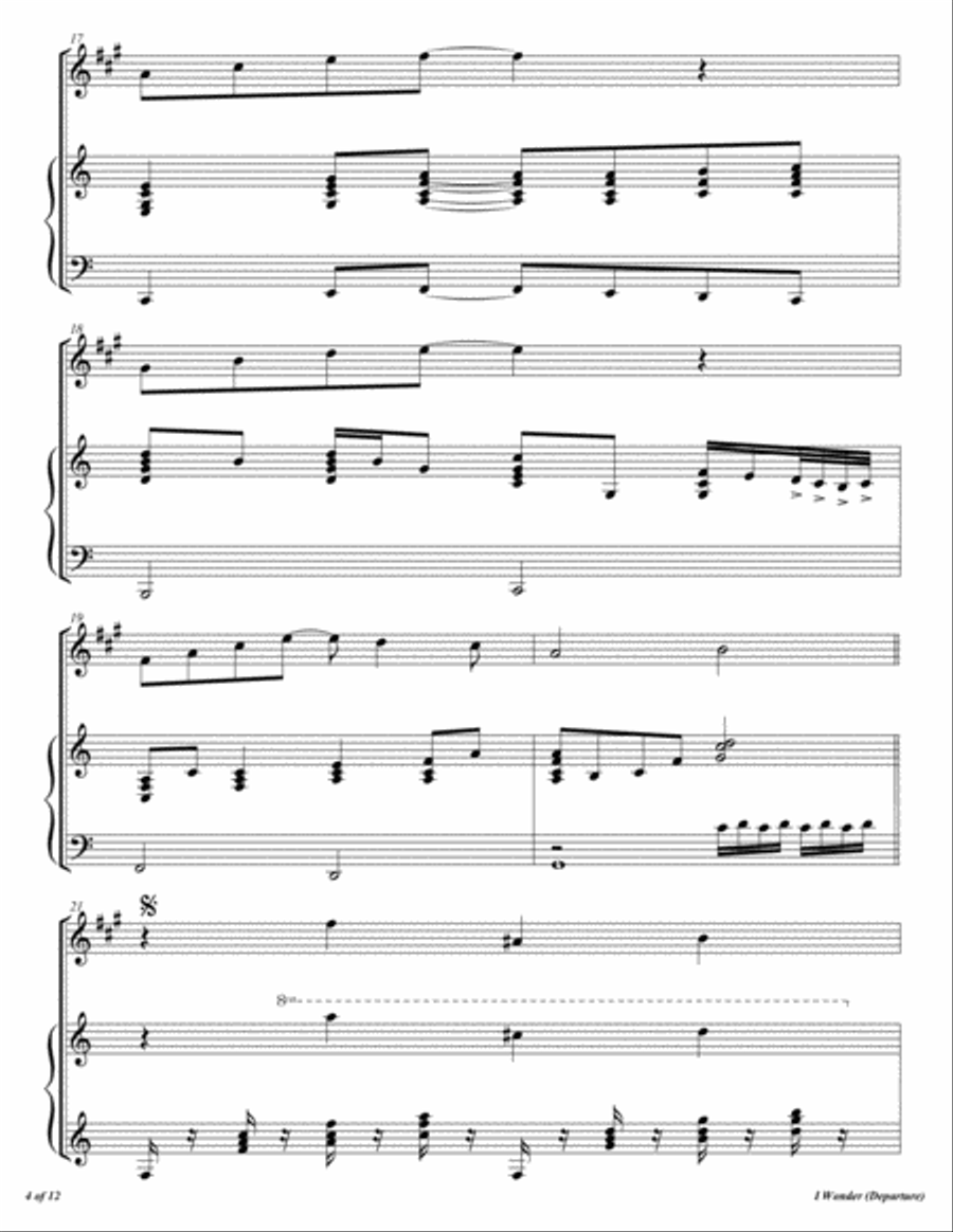 I Wonder (departure) Alto Saxophone scores gallery preview page 5