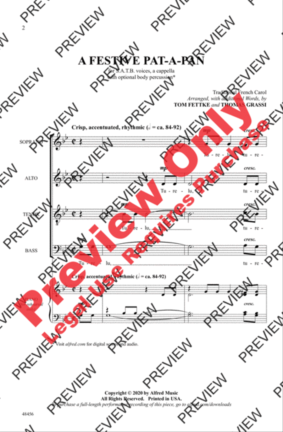 A Festive Pat-A-Pan 4-Part scores gallery preview page 2