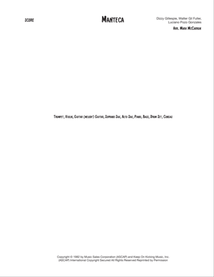 Manteca Manteca Large Ensemble scores gallery preview page 1