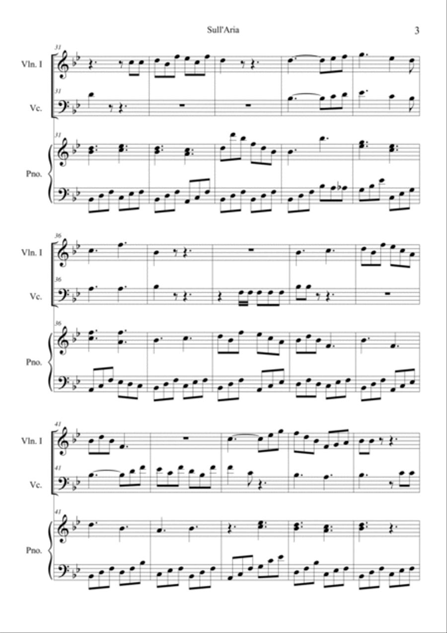 Sull'aria Piano Trio scores gallery preview page 3
