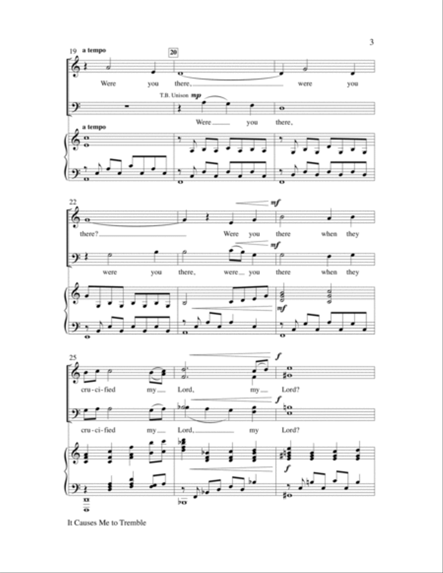 It Causes Me To Tremble (Were You There) 4-Part scores gallery preview page 3