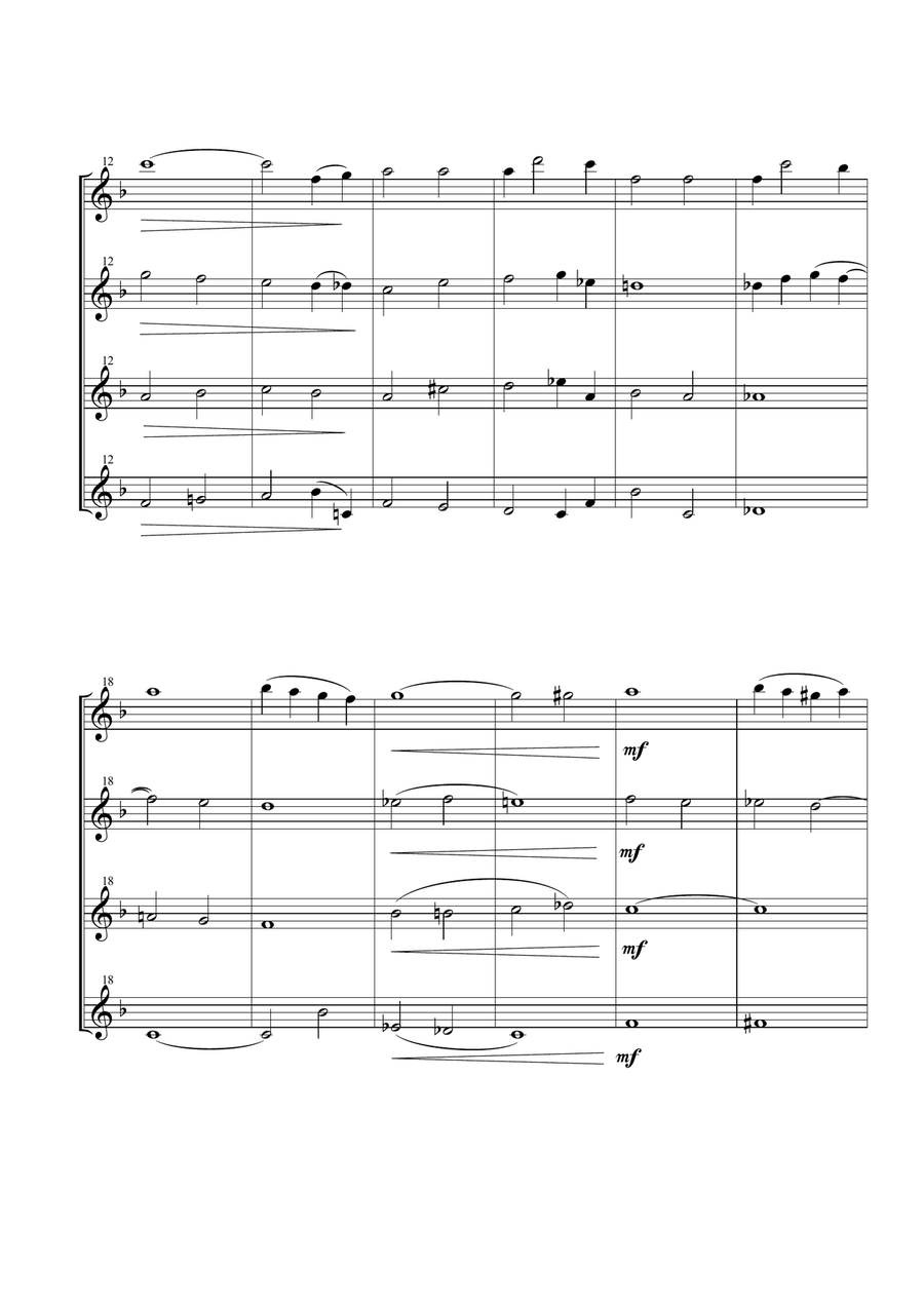 White Christmas Woodwind Quartet scores gallery preview page 4