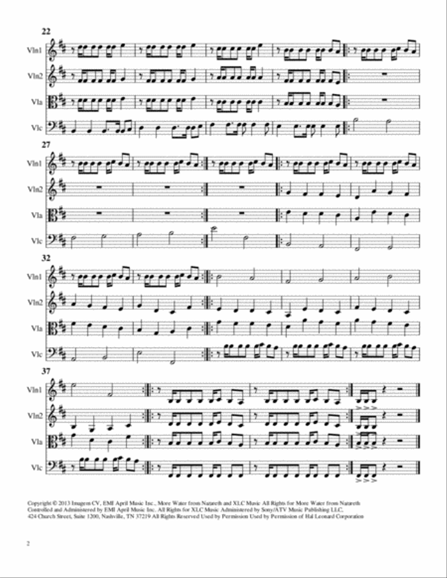 Get Lucky String Quartet scores gallery preview page 2
