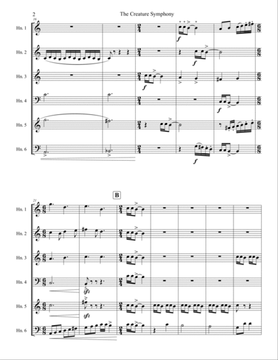 The Creature Symphony Brass Ensemble scores gallery preview page 5