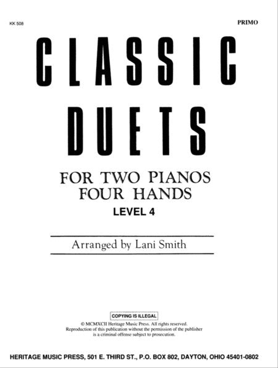 Classic Duets for Two Pianos - Level 4 2 Pianos, 4-Hands scores gallery preview page 2