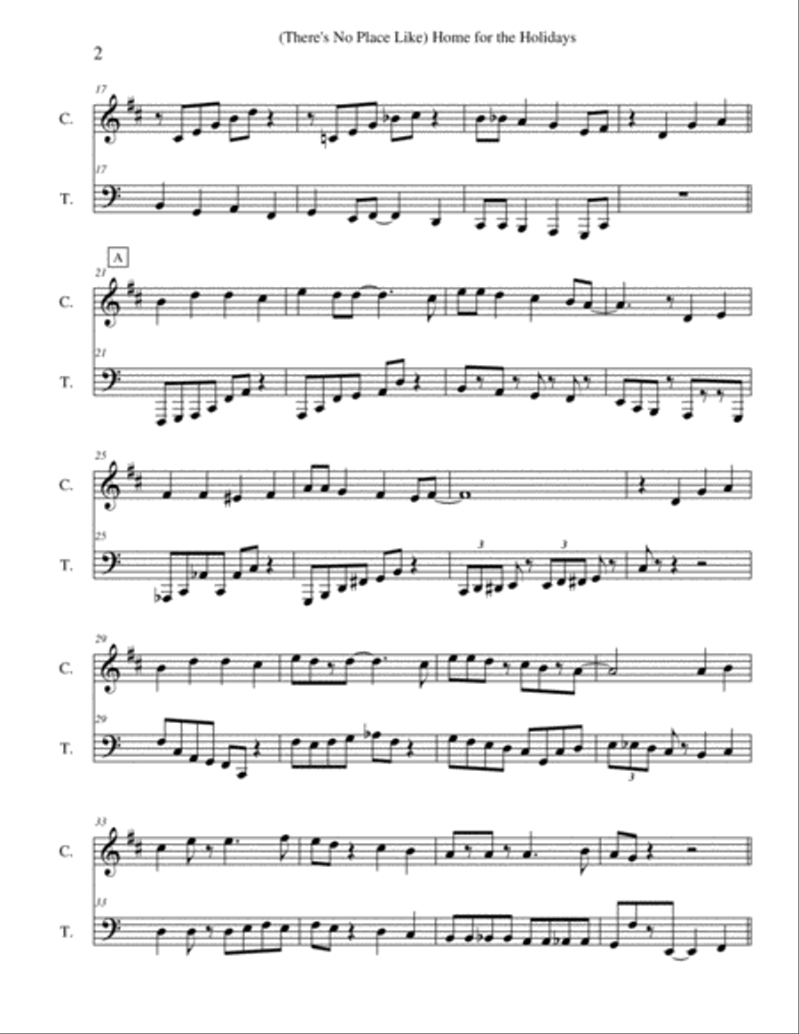 (There's No Place Like) Home For The Holidays Clarinet scores gallery preview page 2