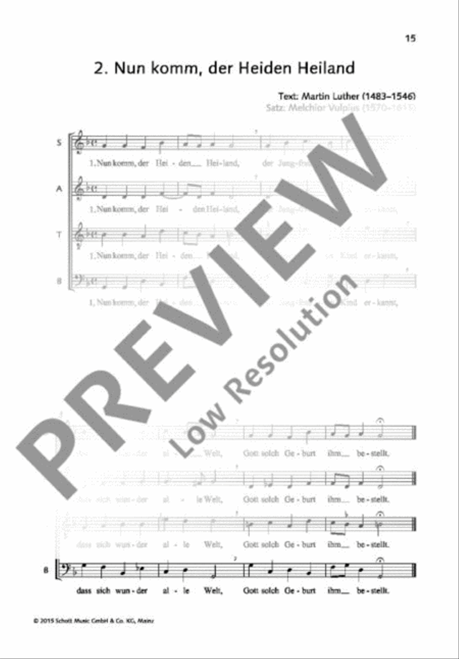 Nun komm, der Heiden Heiland SATTB scores gallery preview page 2