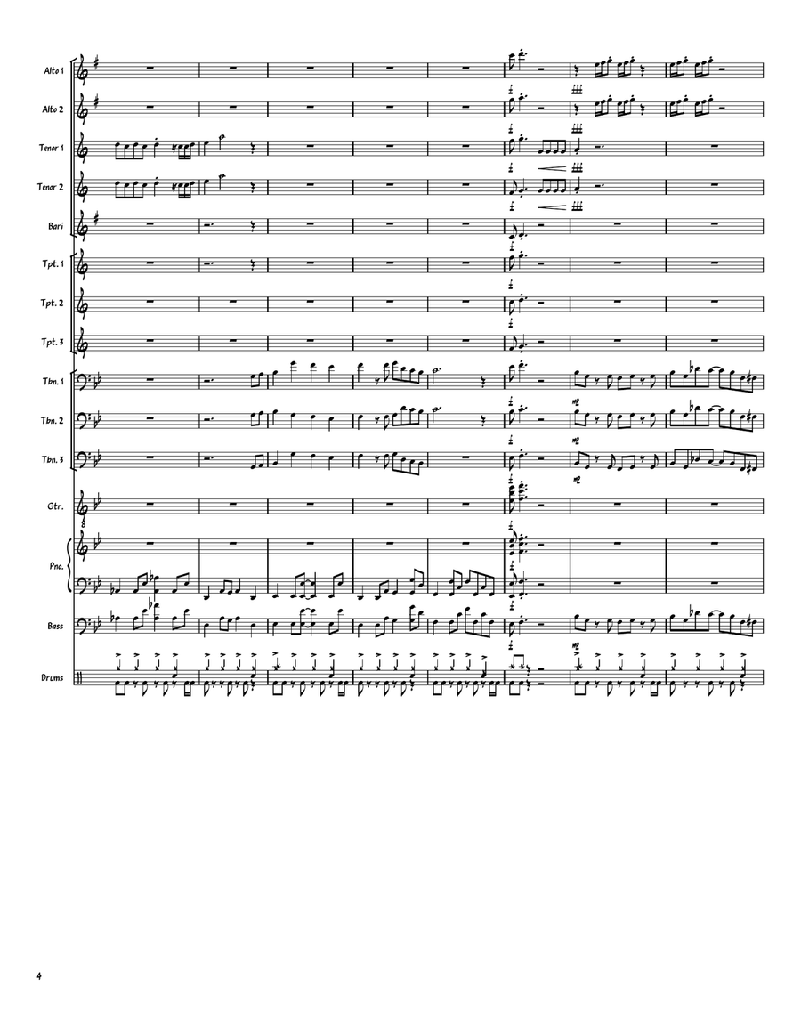 Sono Chino Sadame Sono Chino Sadame Jazz Ensemble scores gallery preview page 4