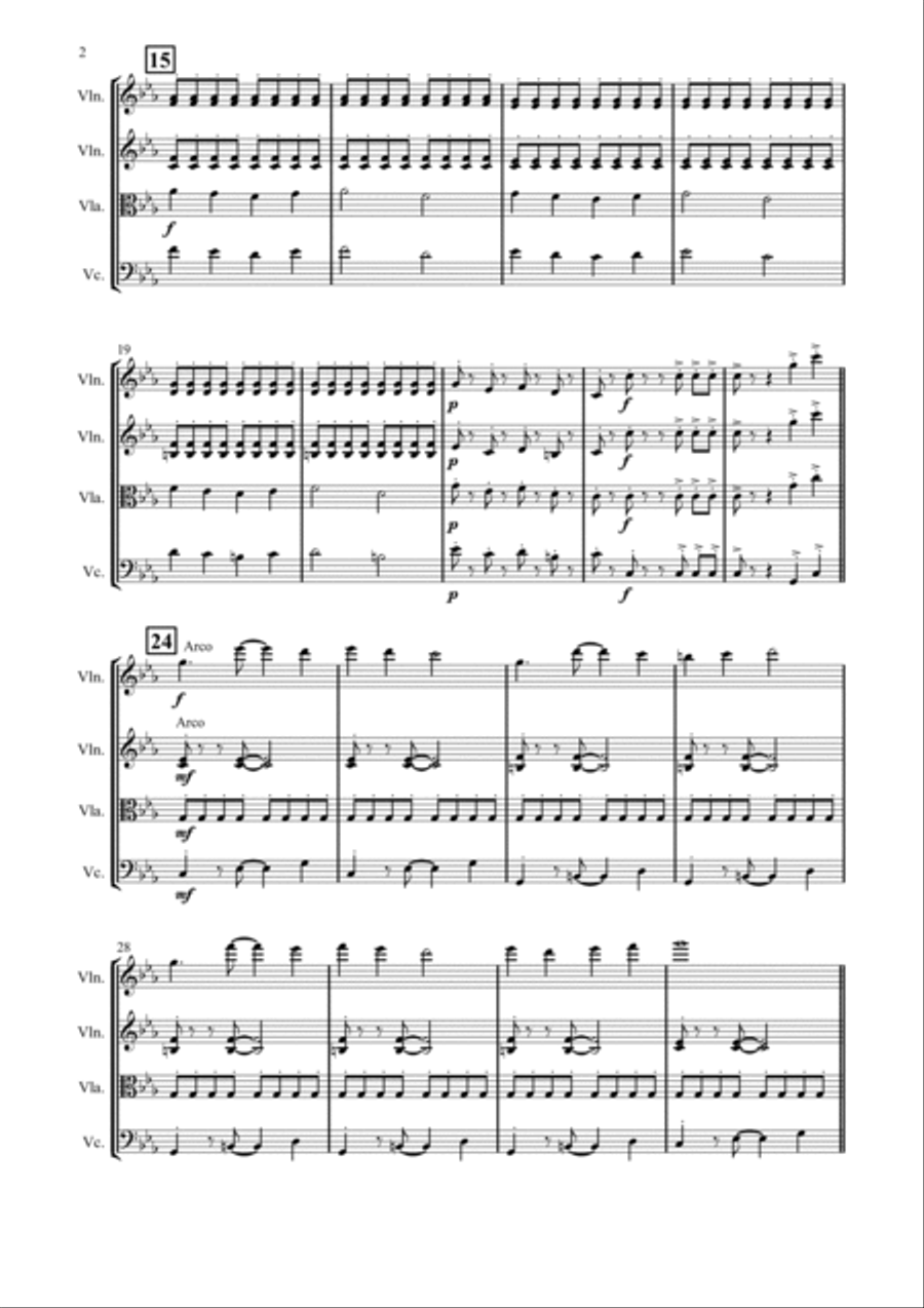 ITULAH SAYANG ITULAH SAYANG String Quartet scores gallery preview page 2