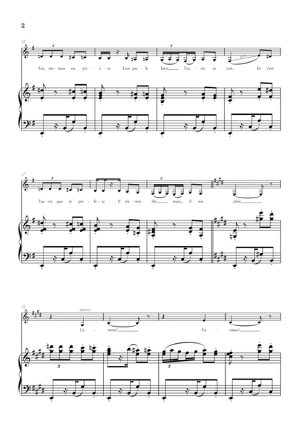 Bizet • Habanera from Carmen in E minor [Em] | alto sheet music with piano accompaniment image number null