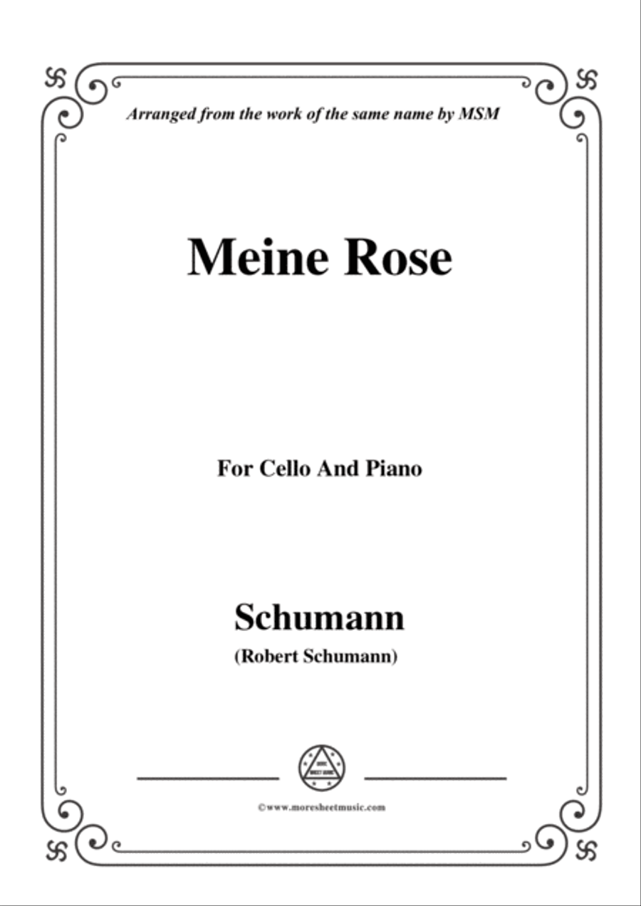 Schumann-Meine Rose,for Cello and Piano Piano scores gallery preview page 1