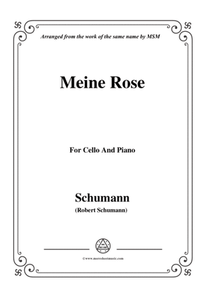 Book cover for Schumann-Meine Rose,for Cello and Piano
